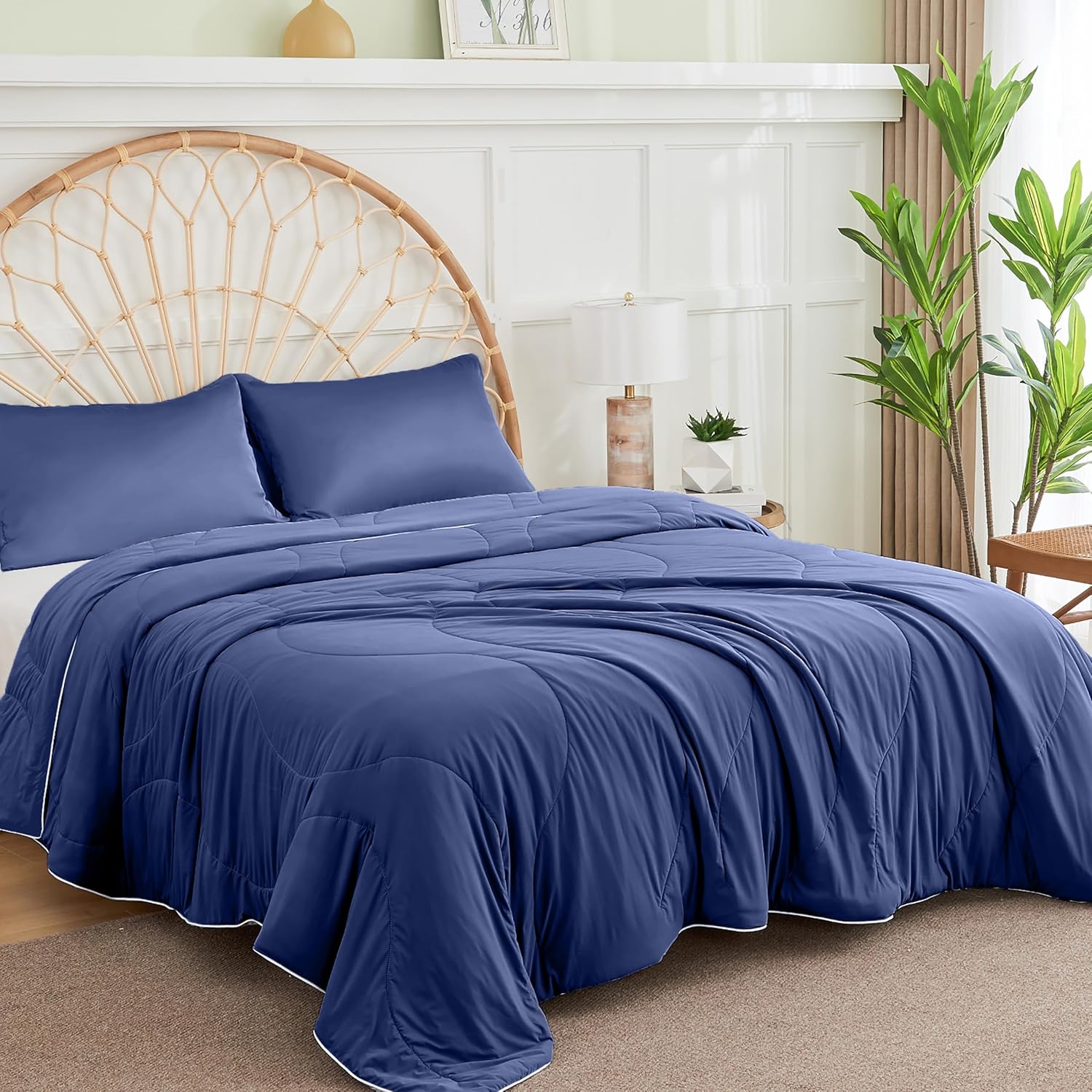 BlueCool™ Cooling Comforter-Navy Blue