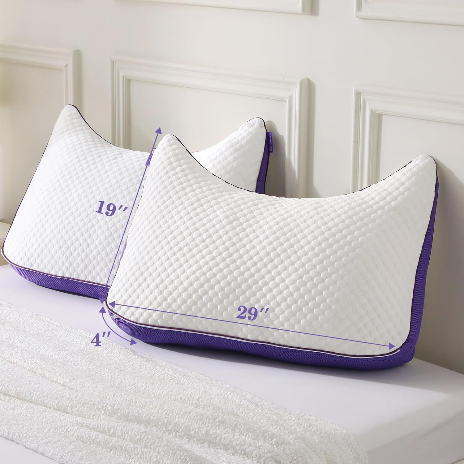 Crescent Design Adjustable Shredded Memory Foam Curve Pillow
