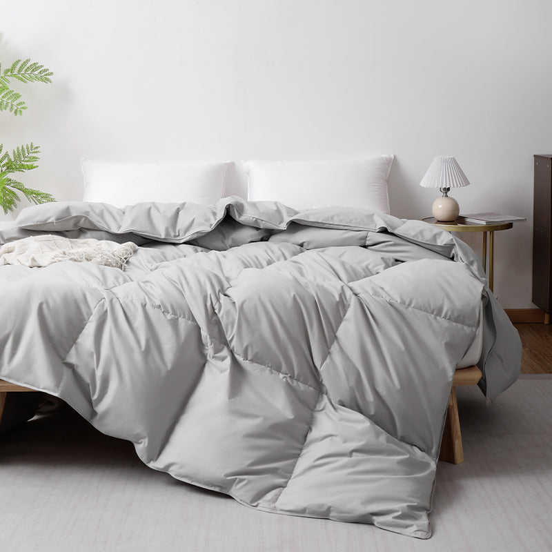 Grey goose fashion feather comforter