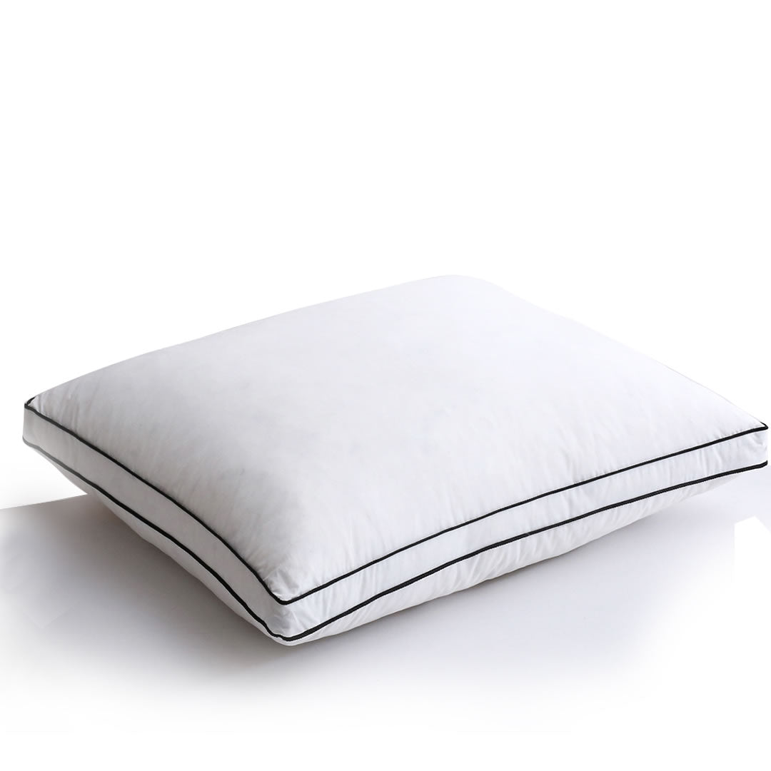 Classic Gusseted Organic Goose Feathers & Down Pillow for Sleeping, Soft/Medium Standard, Queen and King Bed Pillow Insert Available