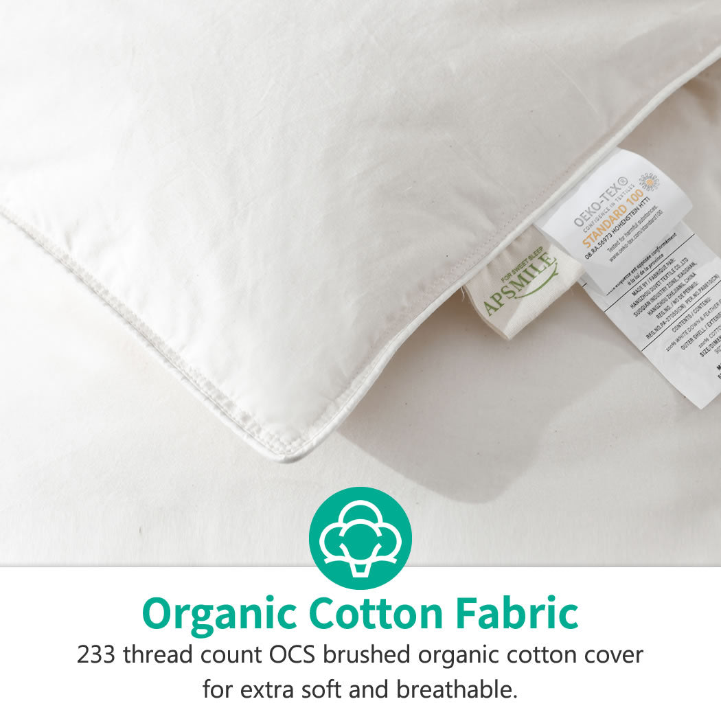 Luxury Siberian Goose Down Comforter - 100% Organic Cotton, 650 Fill-power Goose Feather Down Duvet Insert